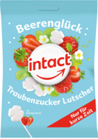 INTACT Traubenzucker Lutscher Erdbeere